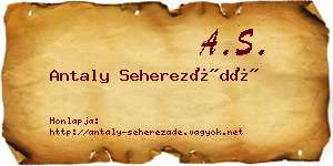 Antaly Seherezádé névjegykártya